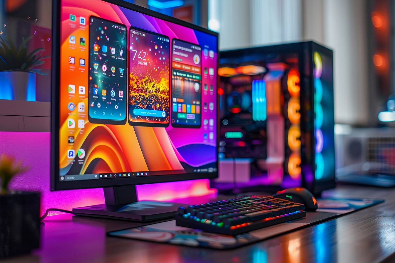 Écran de smartphone affichant un jeu rétro  
Dispositif portable jouant à des classiques vidéoludiques